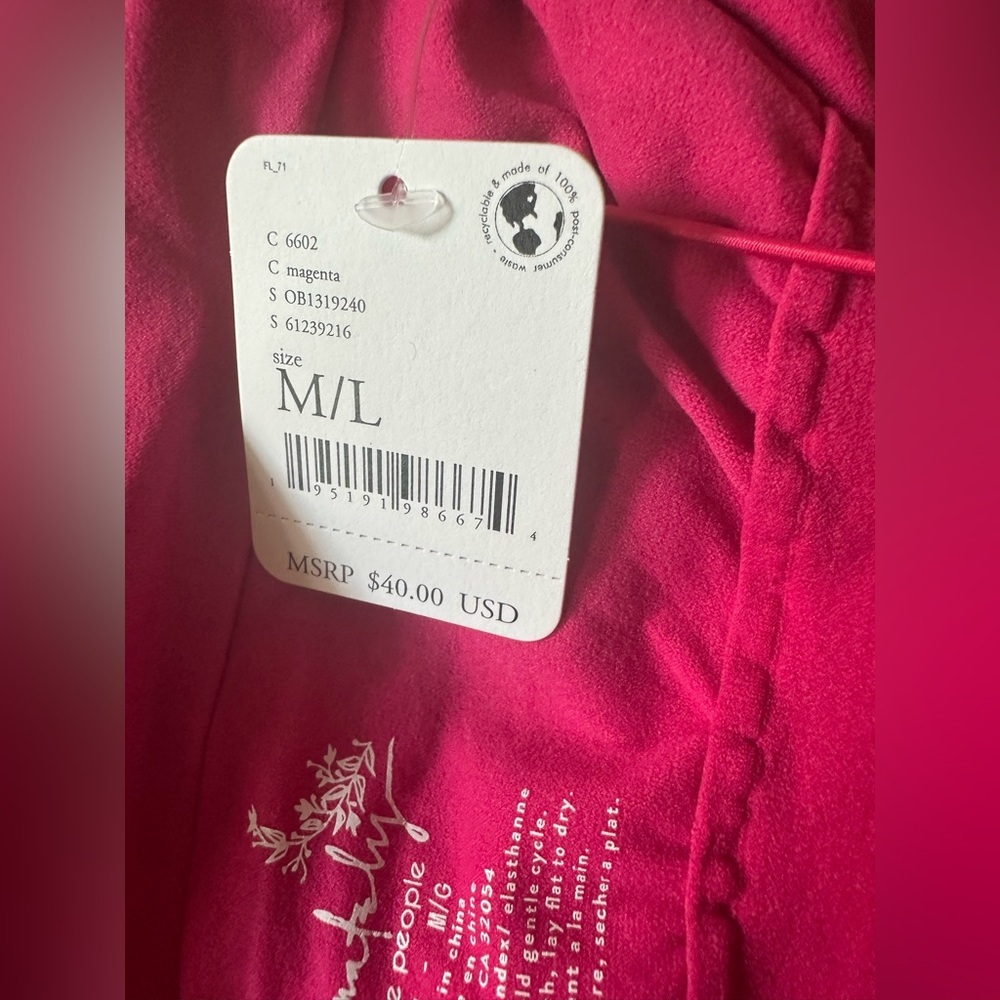 Free People Intimately “Offline” Bodysuit 💕 Magenta M/L — NWT (No Hygienic Line - Picture 7 of 7